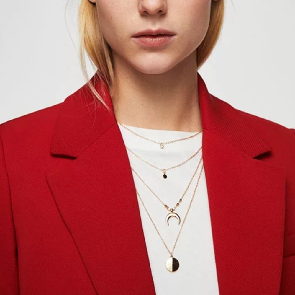 Goldtone Layered Necklace - Picture 2 of 6